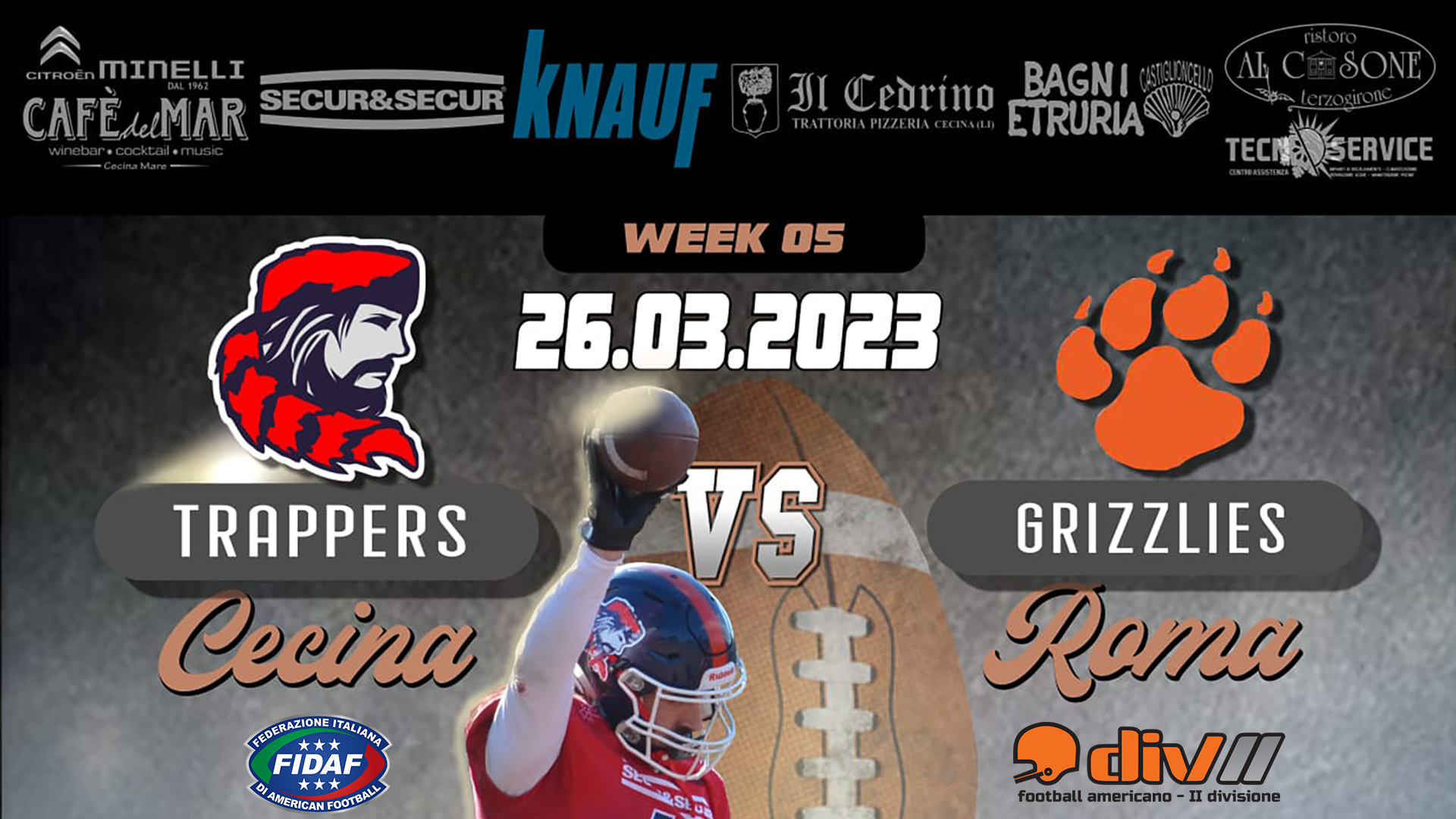 Trappers Cecina vs Grizzlies Roma